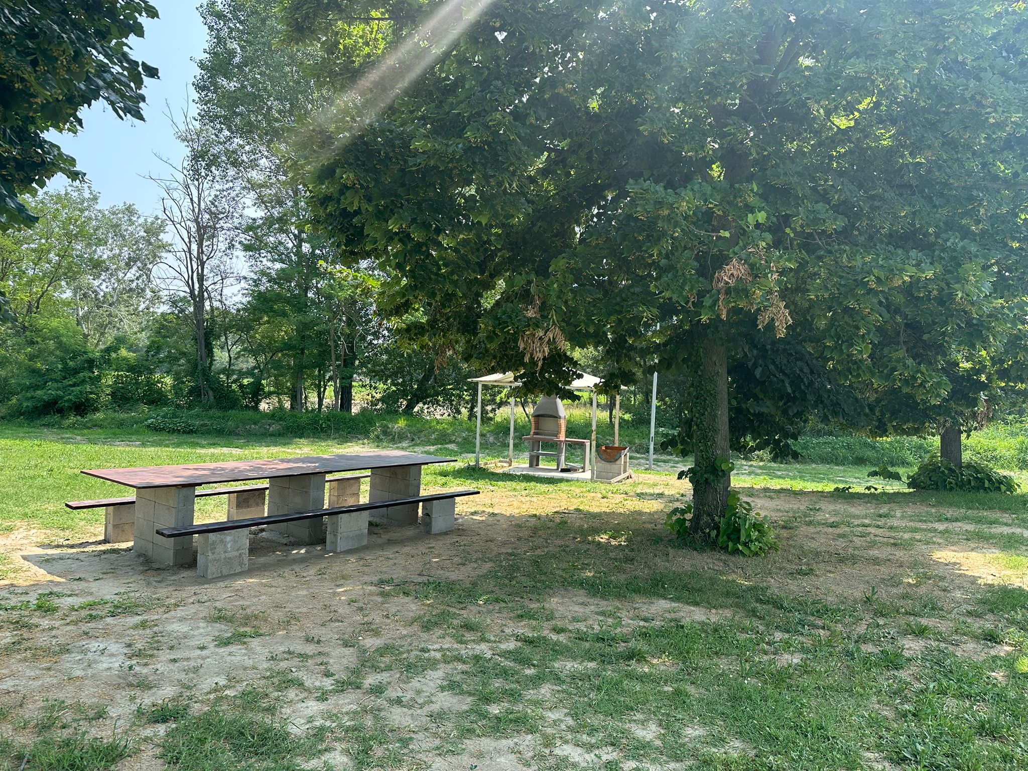 Area barbecue di giorno