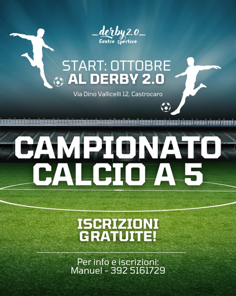 locandina campionato calcio a 5